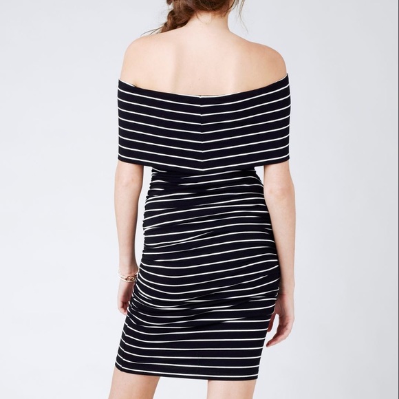 NWOT Ripe Maternity Dress - Black and White Stripe - Picture 3 of 6